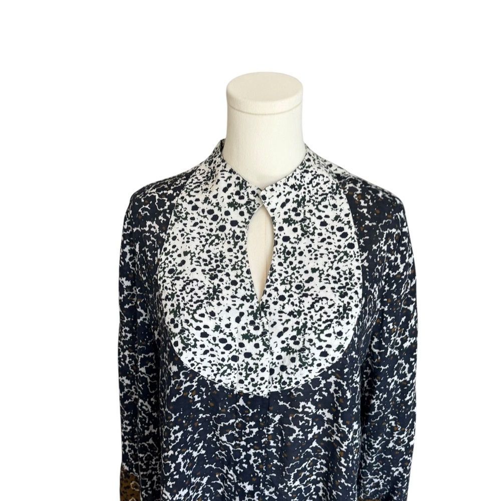 Apiece Apart - Patterned Button Down Blouse Top S… - image 2